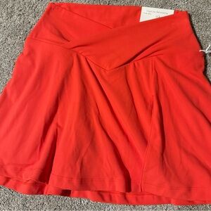 Orange crisscross skort- XS